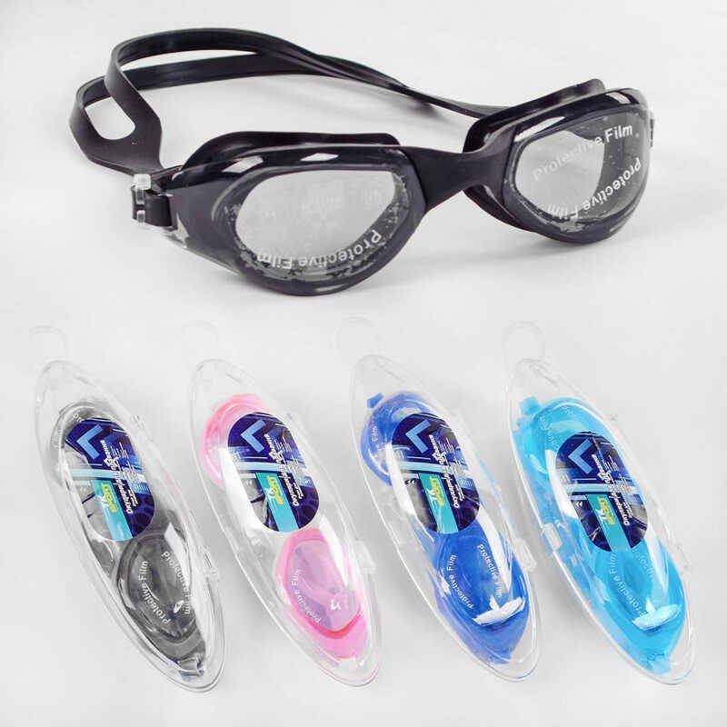 

Очки для плавания С 40162 (144) "TK SPORT", 4 цвета, 18см, в чехле