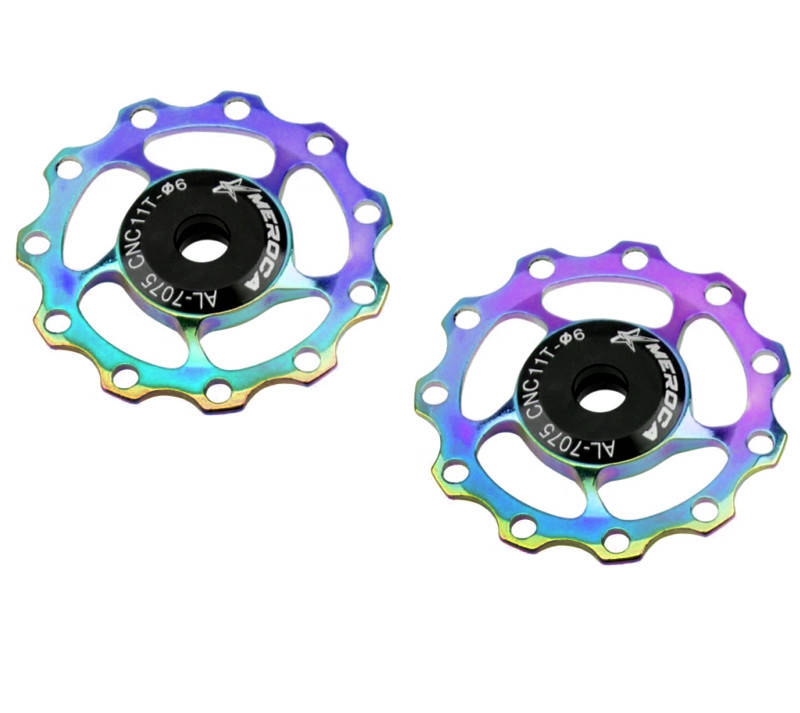 

Ролики для заднего переключателя Meroca, на промах, разноцветные, 11T