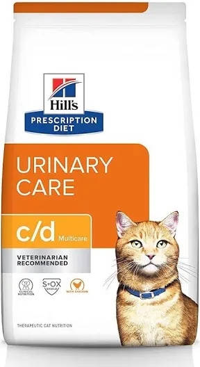 

HILLS PD Feline C/D-курка-Запобіг-ня струвітів, оксалатів Лікув-ня циститів- 1,5 кг