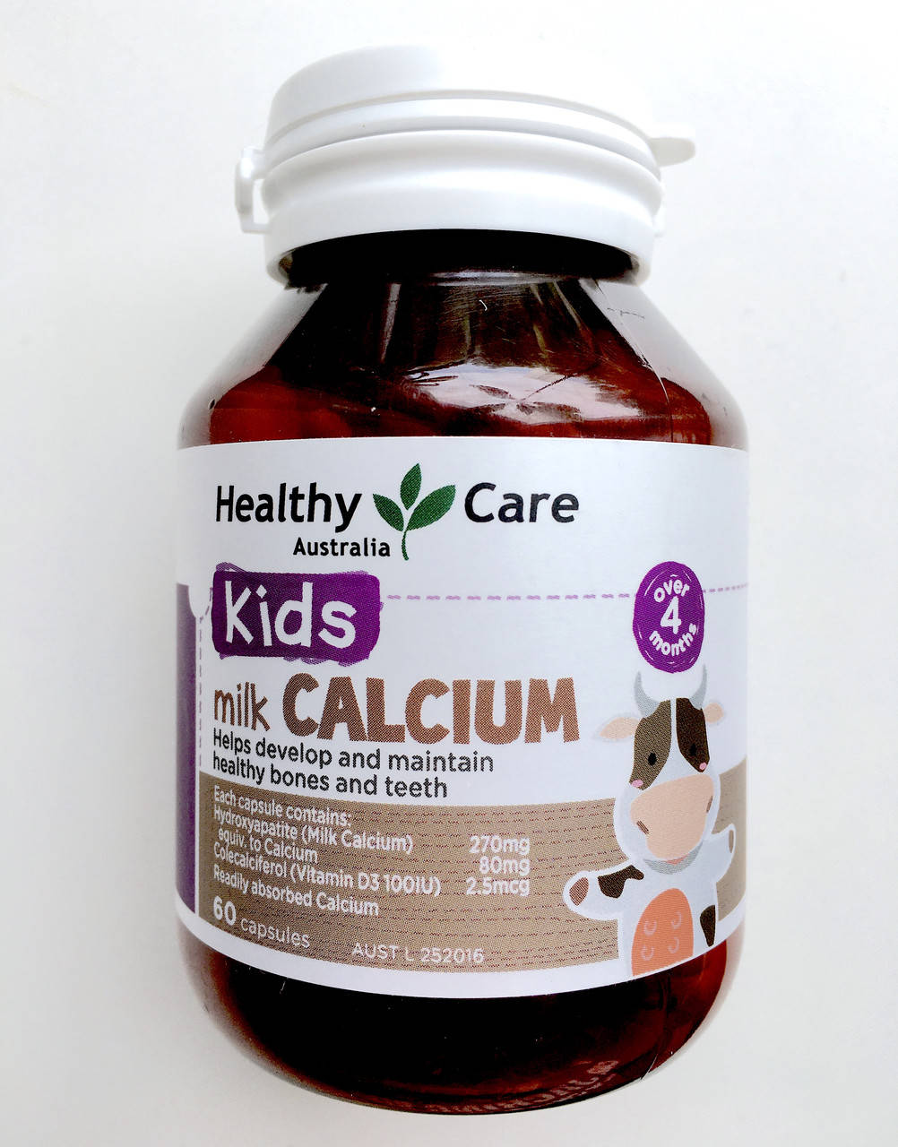 

Витамины для развития костей и зубов Healthy Care Kids Milk Calcium 60 капсул