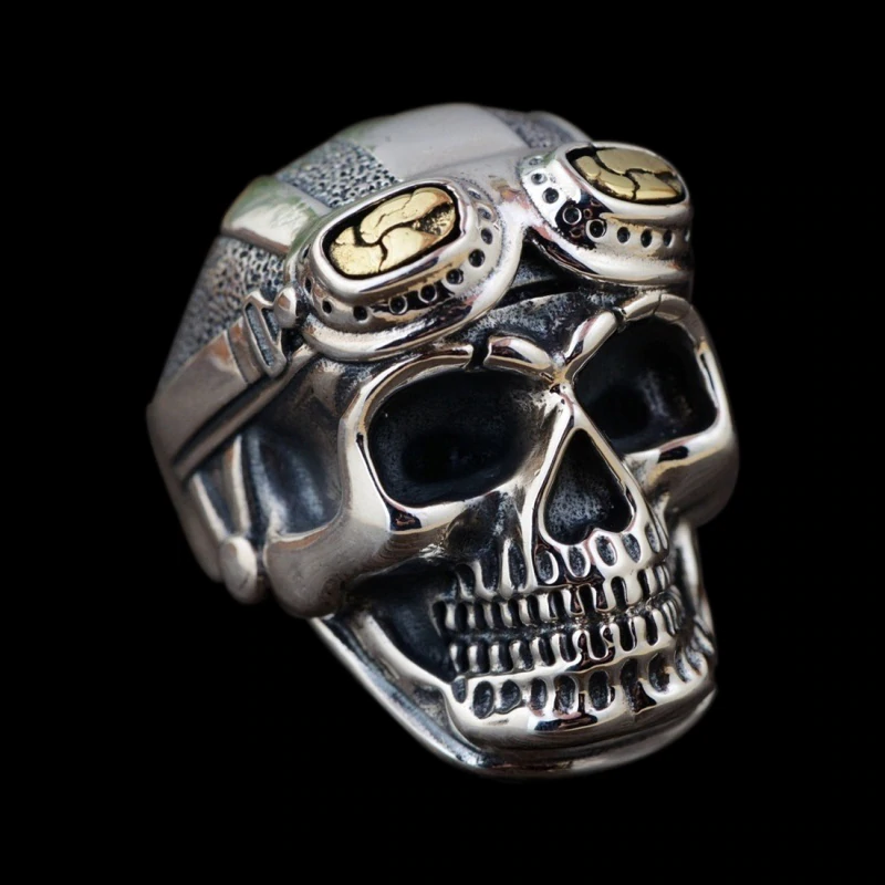 

Кольцо "Череп Летчик", печатка, перстень