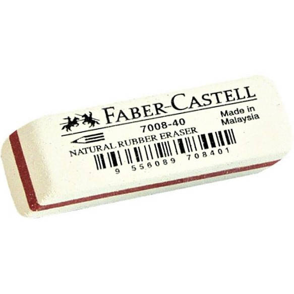 

Ластик Faber-Castell каучуковый для карандаша 180840 (7008-40), Белый