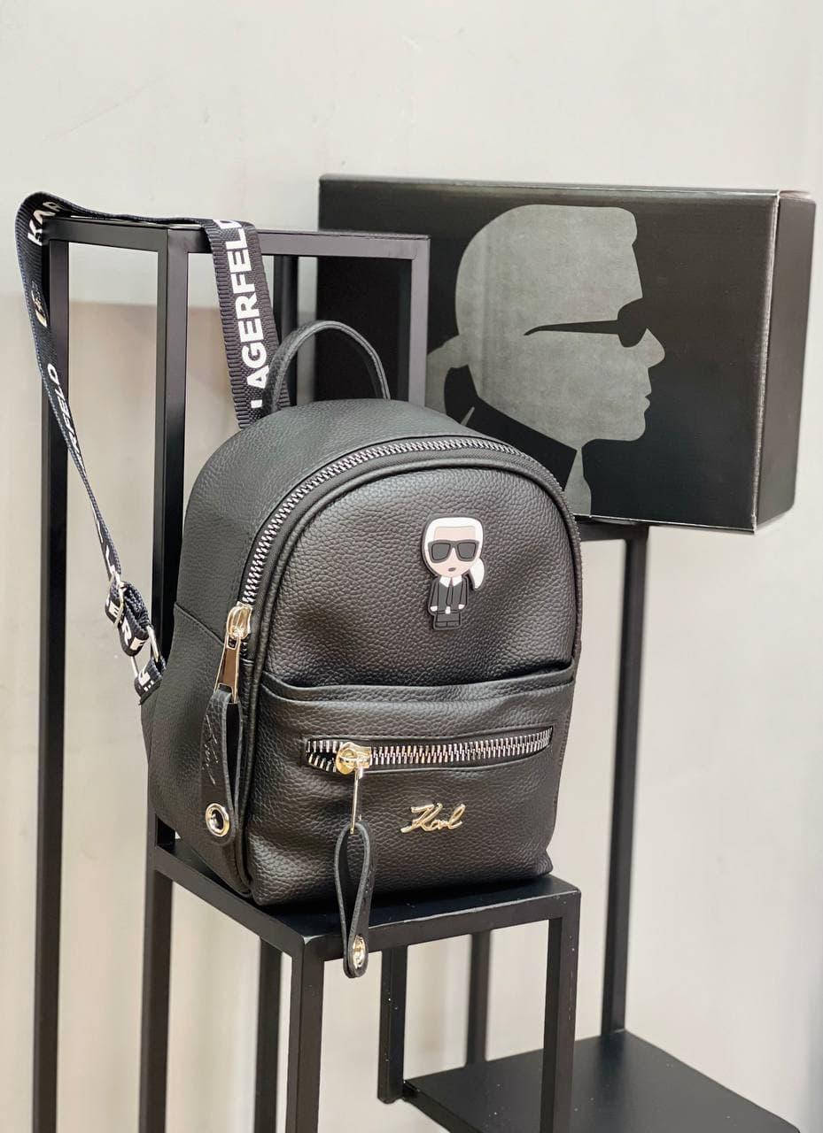 

Рюкзак черный женский мужской Karl Lagerfeld Рюкзак Карл Лагерфельд Люкс качество