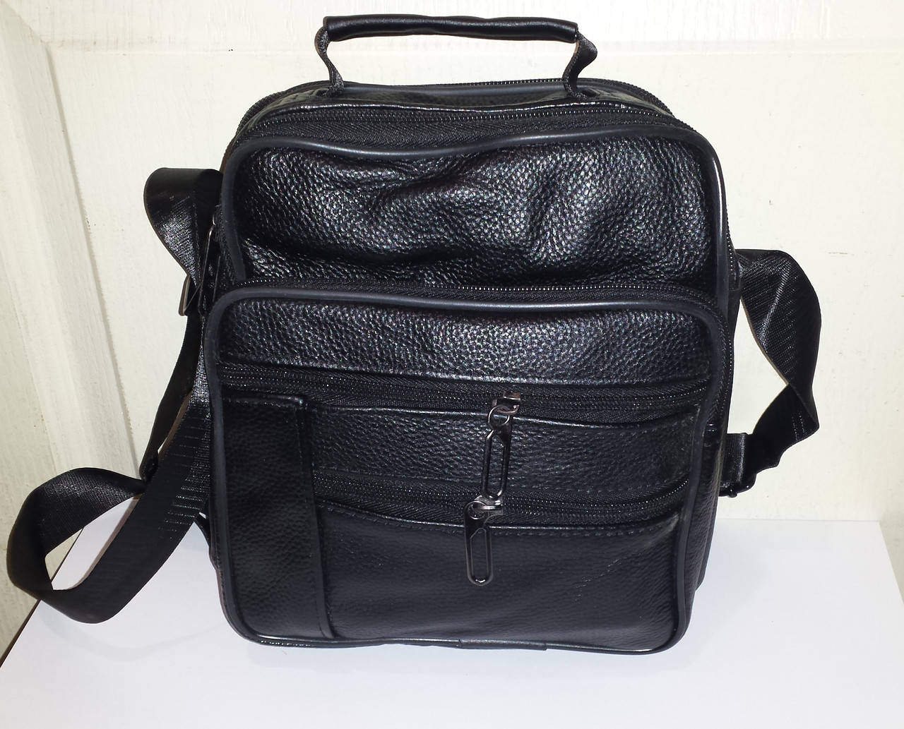 

Мужская сумка из натуральной кожи S6067 (25x20x8см), Черный