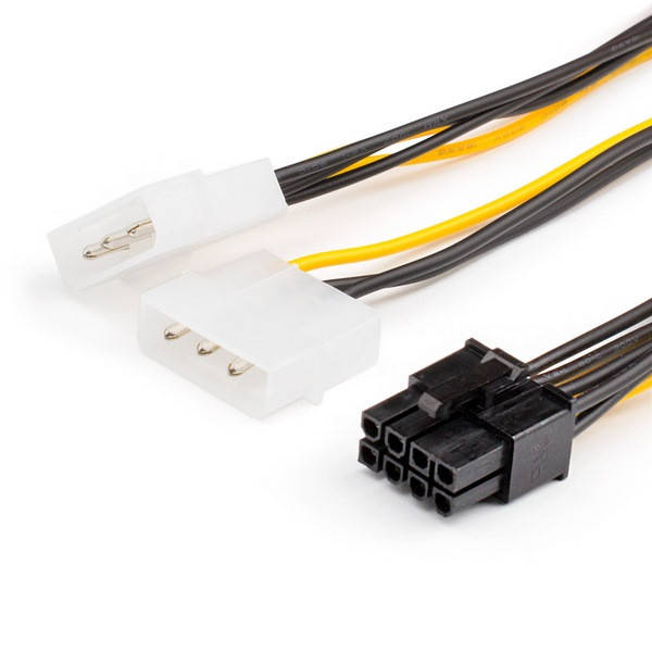

Переходник питания ATcom 8pin to 2molex для ВИДЕОКАРТ (8604)