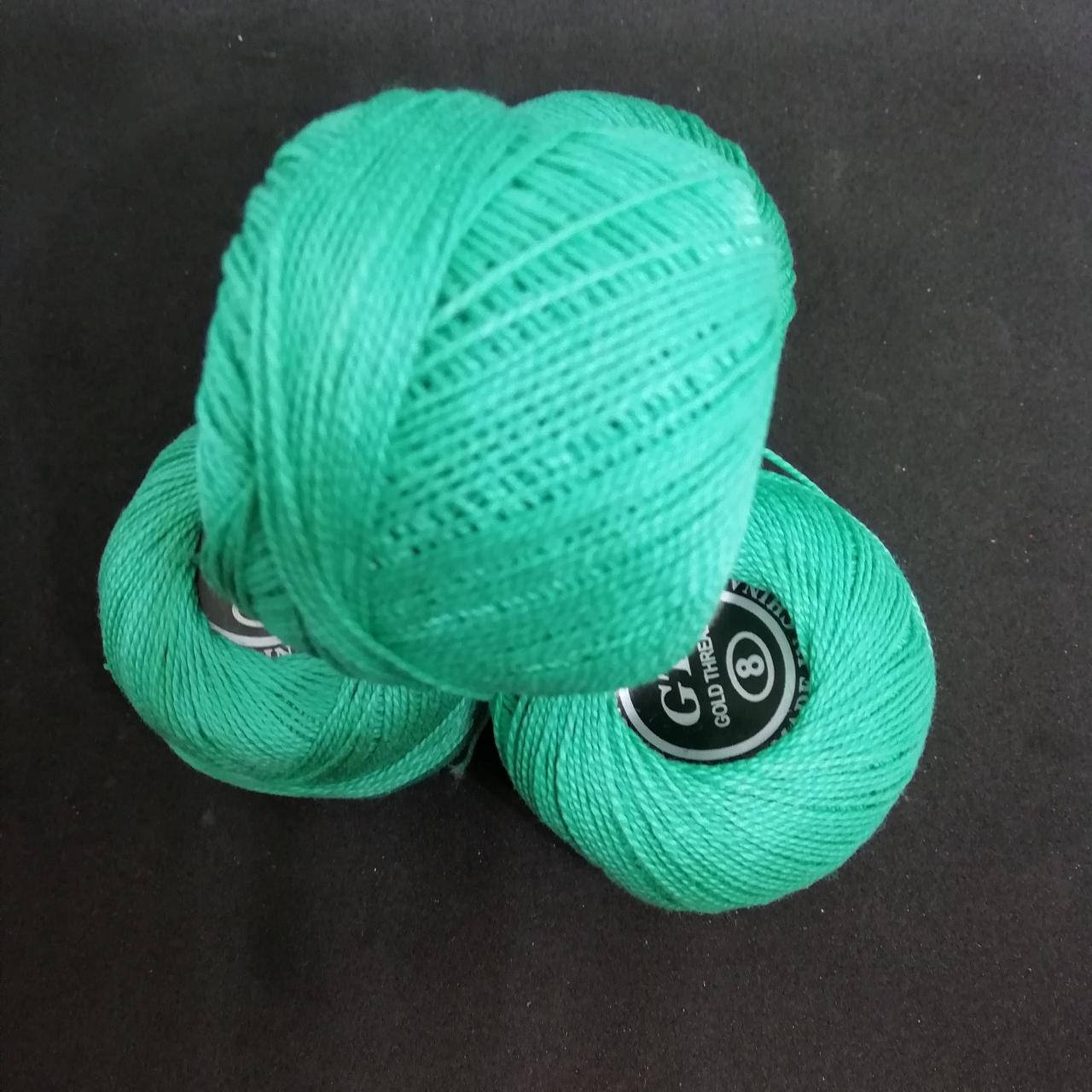 

Хлопок Пряжа Ирис №8/ 10 грамм светло-зеленый Упаковка 10 штук Тон 606, Сиреневый