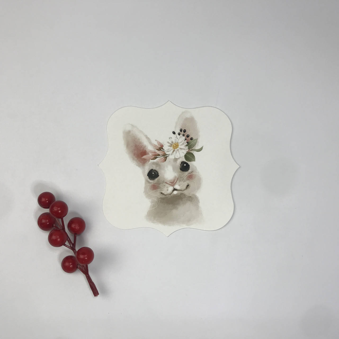 

Открытка "Весенний зайчик", 115*115 мм (10 шт.)