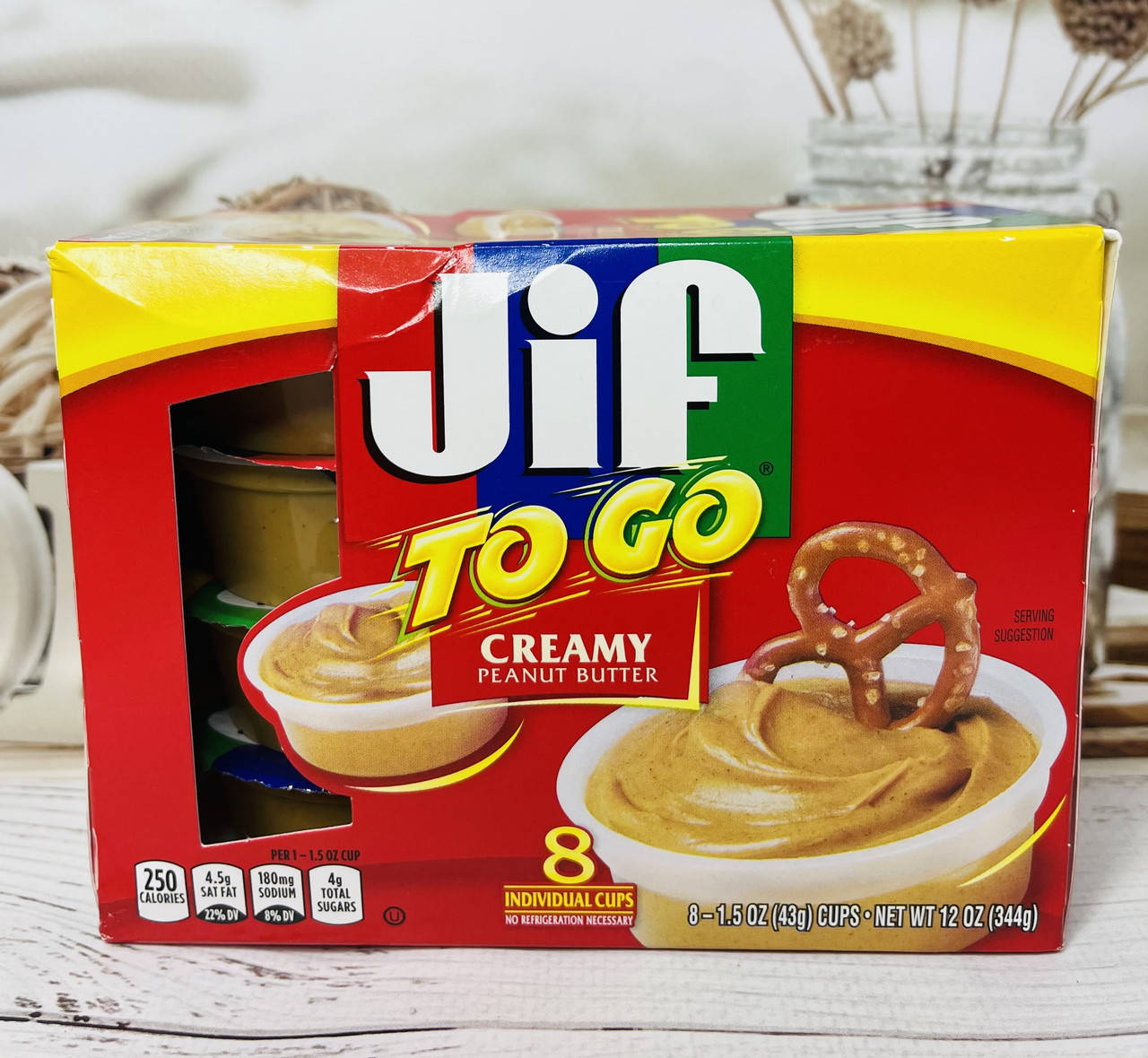 

Арахісова паста JIF TO GO Кремова у міні-упаковках, 8шт