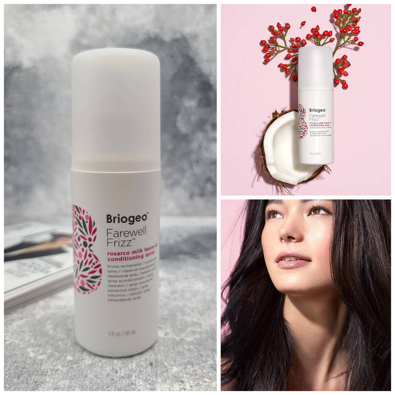 

Спрей-кондиционер для волос Briogeo Mini Farewell Frizz™ Rosarco Milk Leave-In Conditioner Spray 147 ml