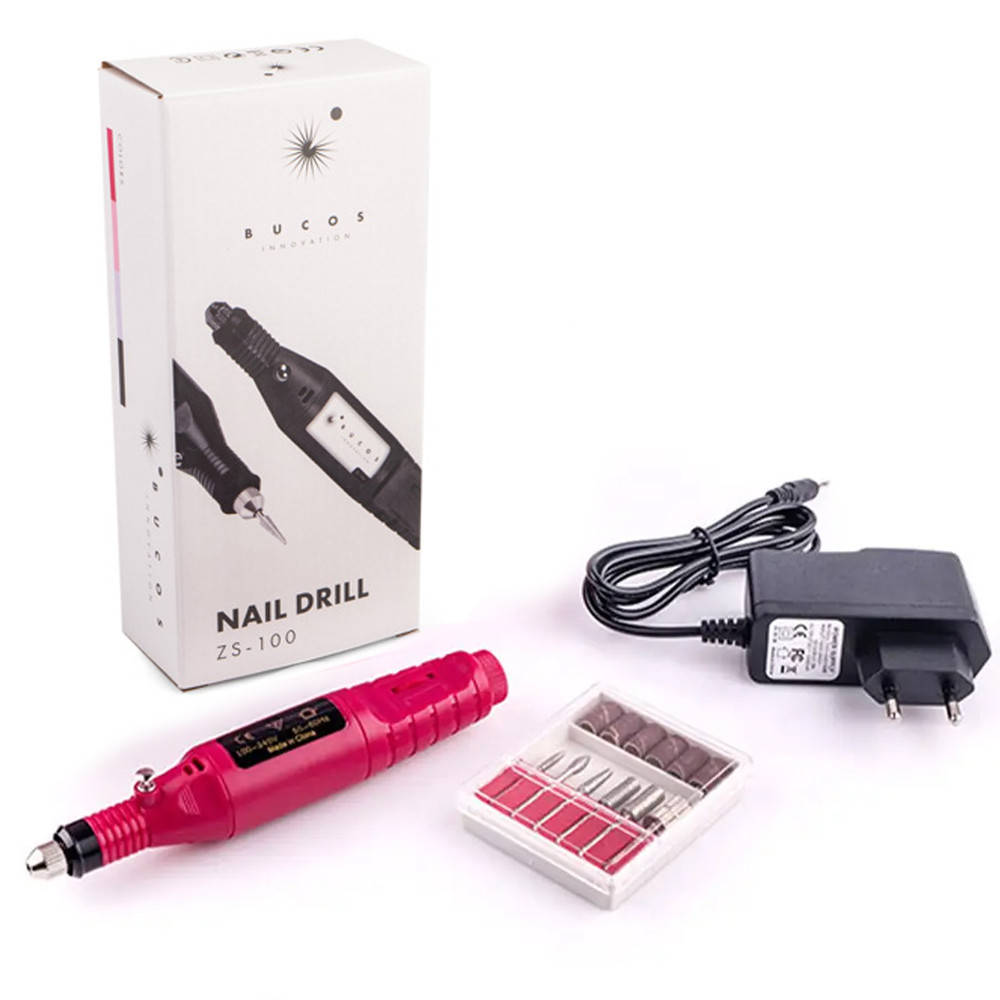 

Фрезер ручка для аппаратного маникюра и педикюра 20000 об/мин + фрезы в комплекте / Портативный фрезер ручка, Красный