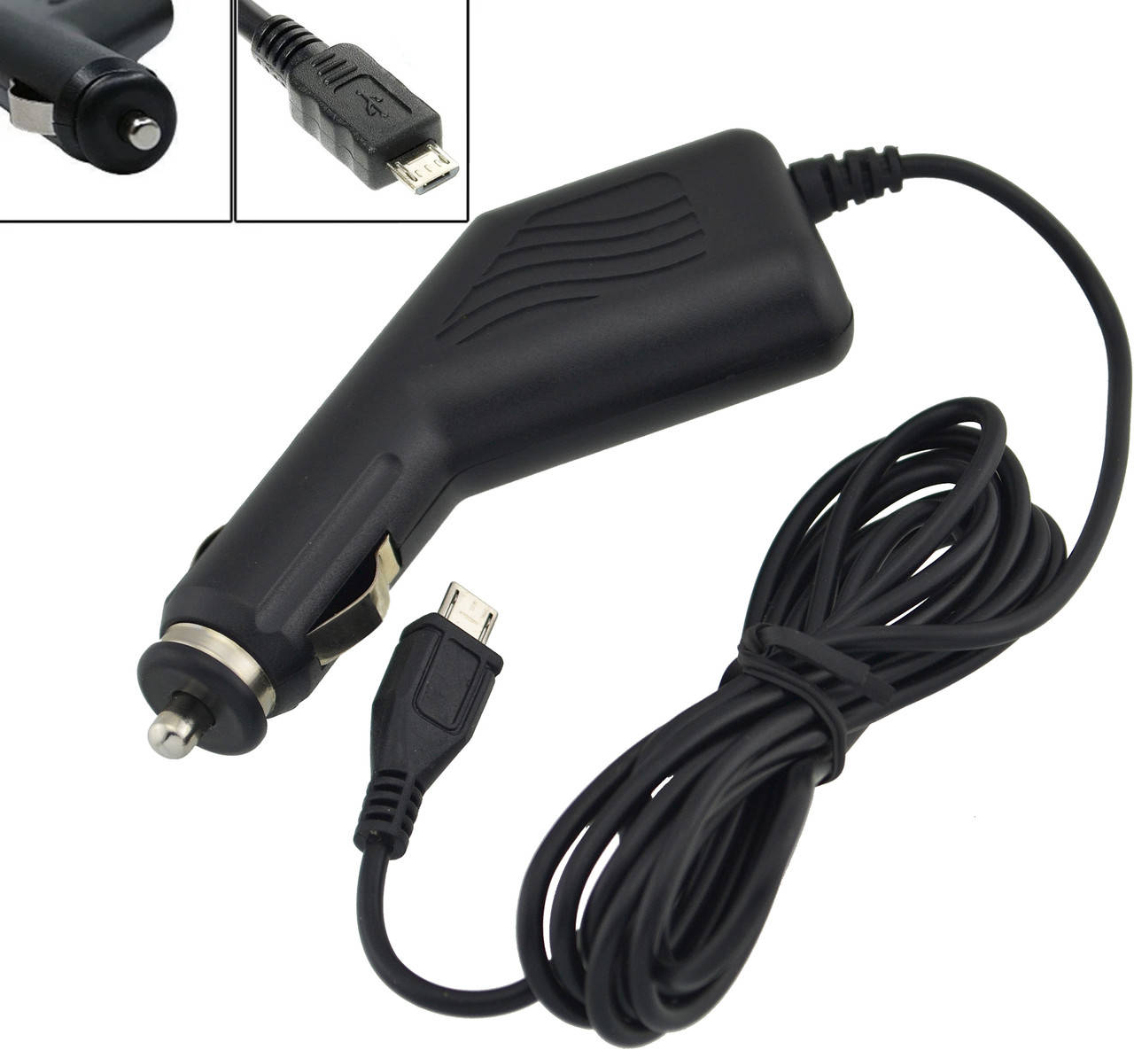 

Автомобильное зарядное устройство для видеорегистратора, навигатора GPS-5p micro USB (2623)