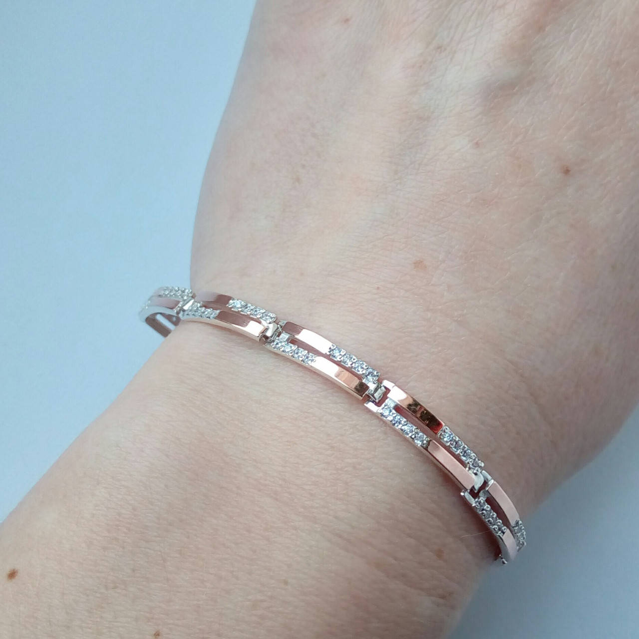 

Браслет серебряный "Эльдорадо" с золотыми накладками