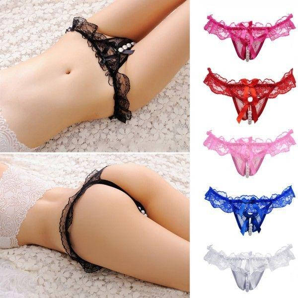 

Ажурные стринги с бусинками, Разные цвета