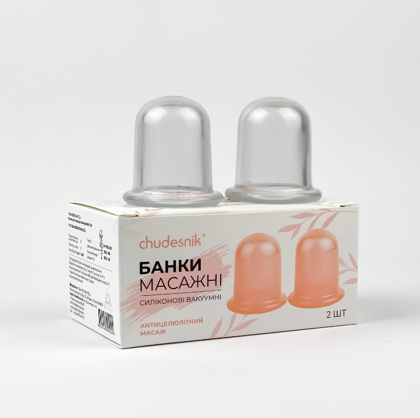 

Вакуумные силиконовые банки для антицеллюлитного массажа "Чудесник" 2 шт.