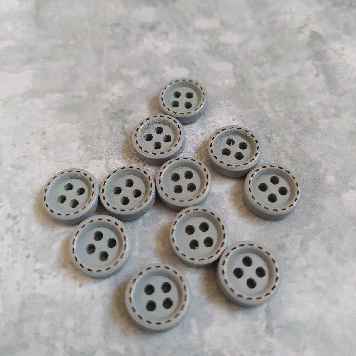 

Пуговичка дерево 10мм сіра, Серый