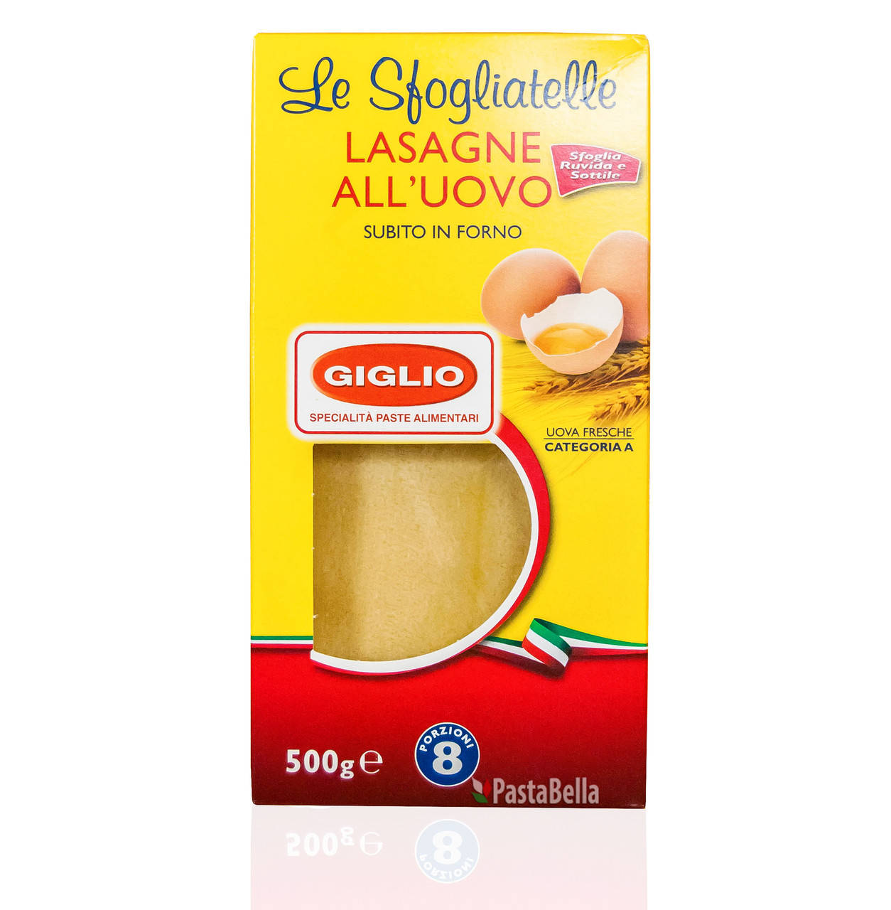 

Листы для лазаньи с яйцом - Le Sfogliatelle "Lasagne all'uovo" GIGLIO Лазанья 500g