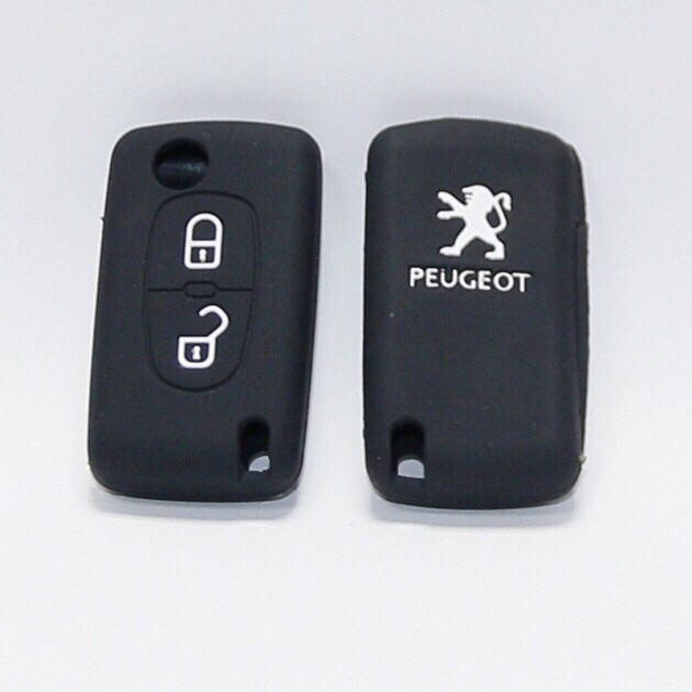 

Чехол силиконовый для ключа Peugeot 408,308,307,206,207,607 ., Черный