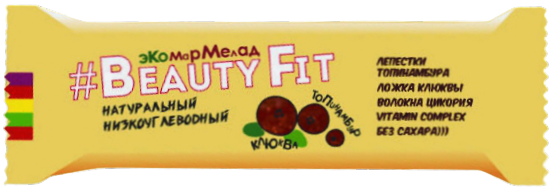 

Низкоуглеводный мармелад Beauty.Fit Топинамбур-Клюква (50 грамм)
