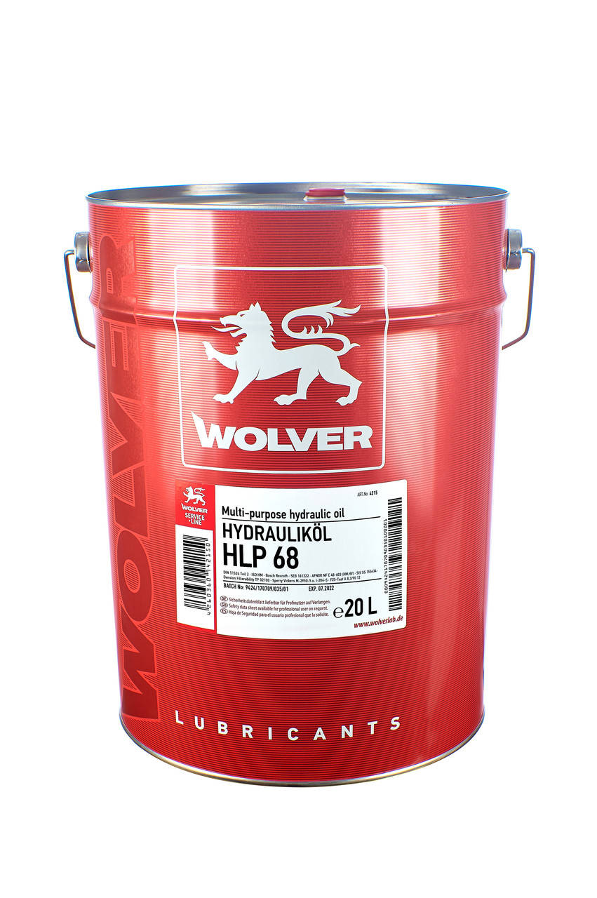 

Масло гидравлическое Wolver Hydraulik HLP 68 20л