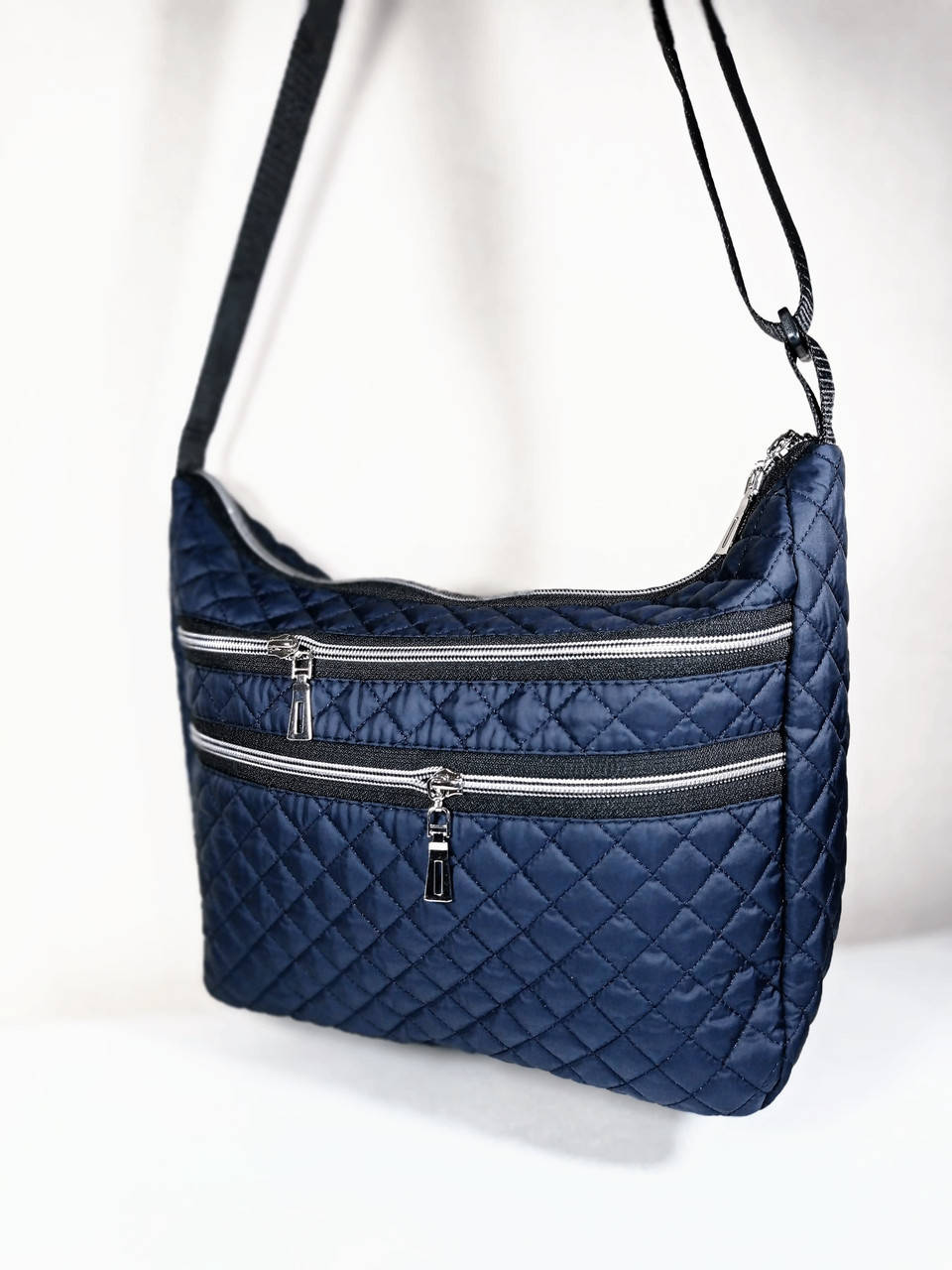 

Женская Стеганная сумка на длинном ремешке 30*24см синяя (200-267), Синий