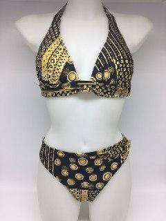 

Раздельный женский купальник без чашки на косточку коричневый, 52