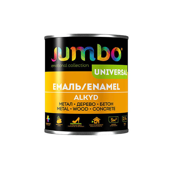 

Алкидная эмаль универсальная, Желтая, 2,6кг, Jumbo