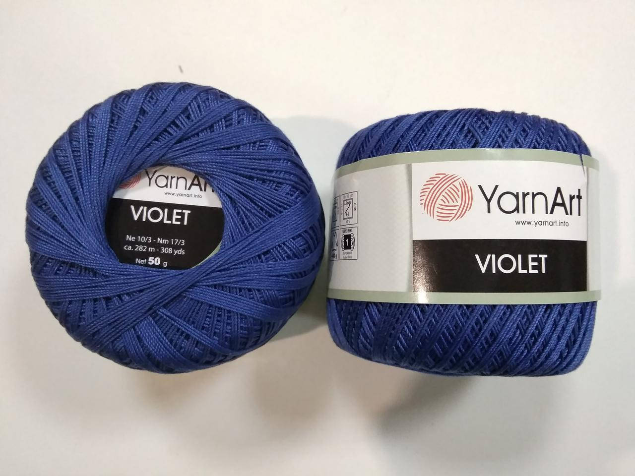 

Пряжа Виолета (Violet) YarnArt, цвет синий 154