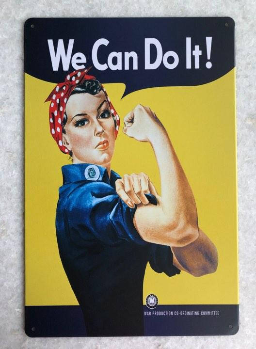 

Металлическая ретро-табличка "We Can Do It! " 20х30см