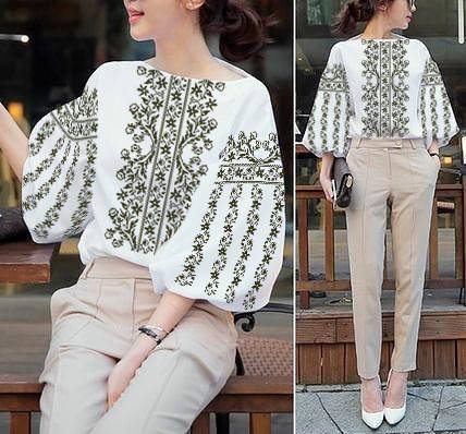 

СВЖ-74. Заготовка для вишивки бісером (нитками) Жіноча сорочка