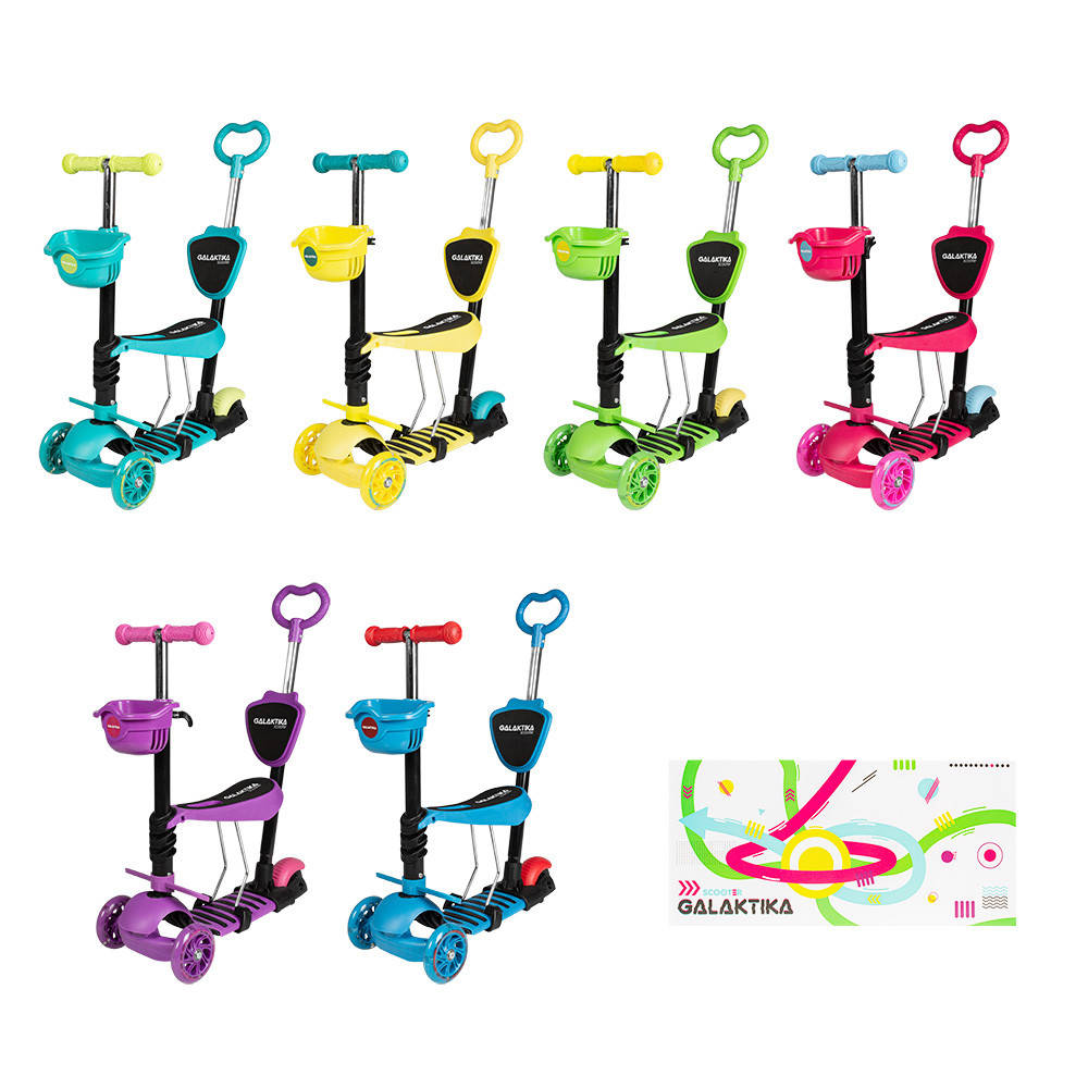 

Самокат 5 в 1 з бортиком 5IN1 ластиковий з сидінням GS-0081