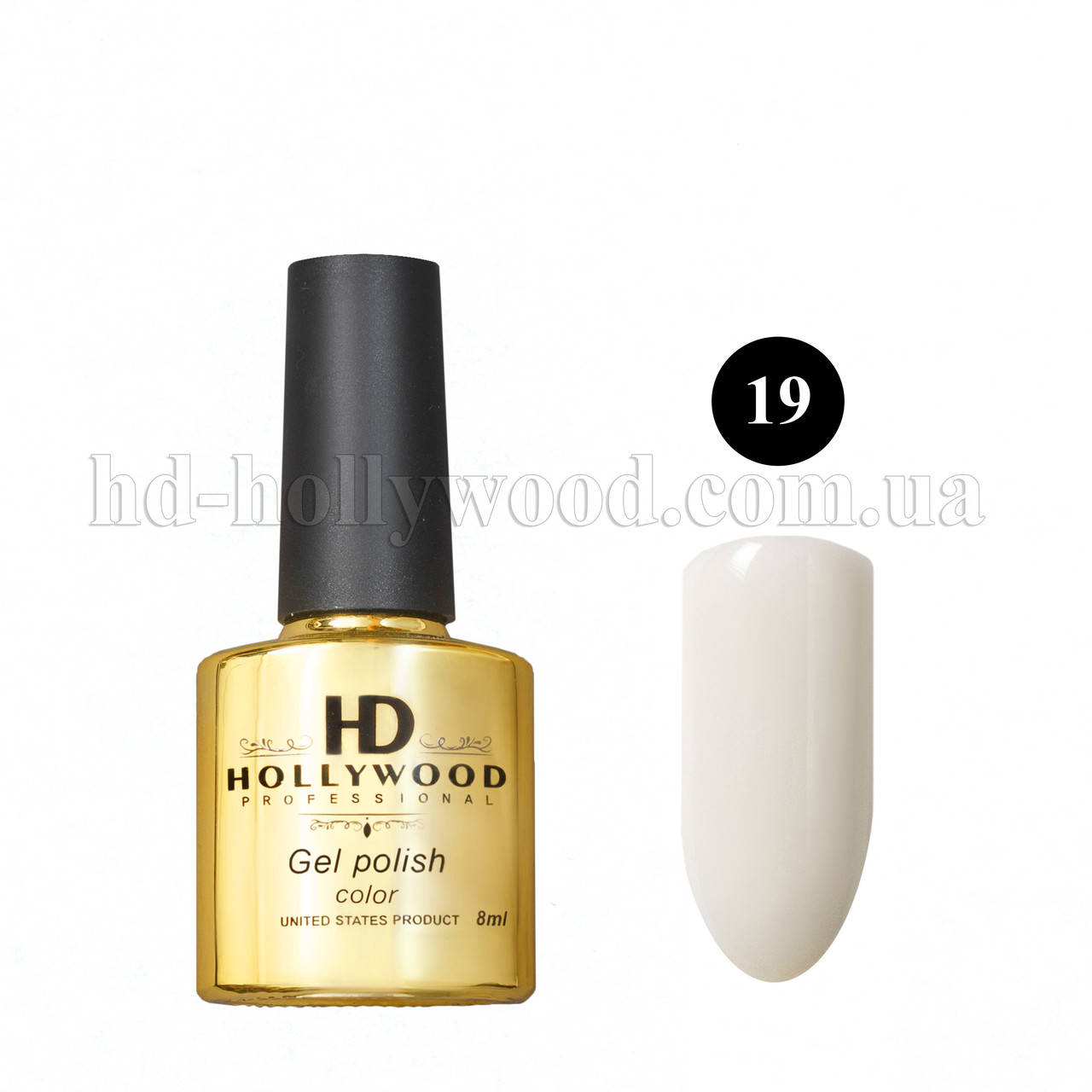 

Гель лак 19 Молочный Полупрозрачный HD Hollywood 8 ml