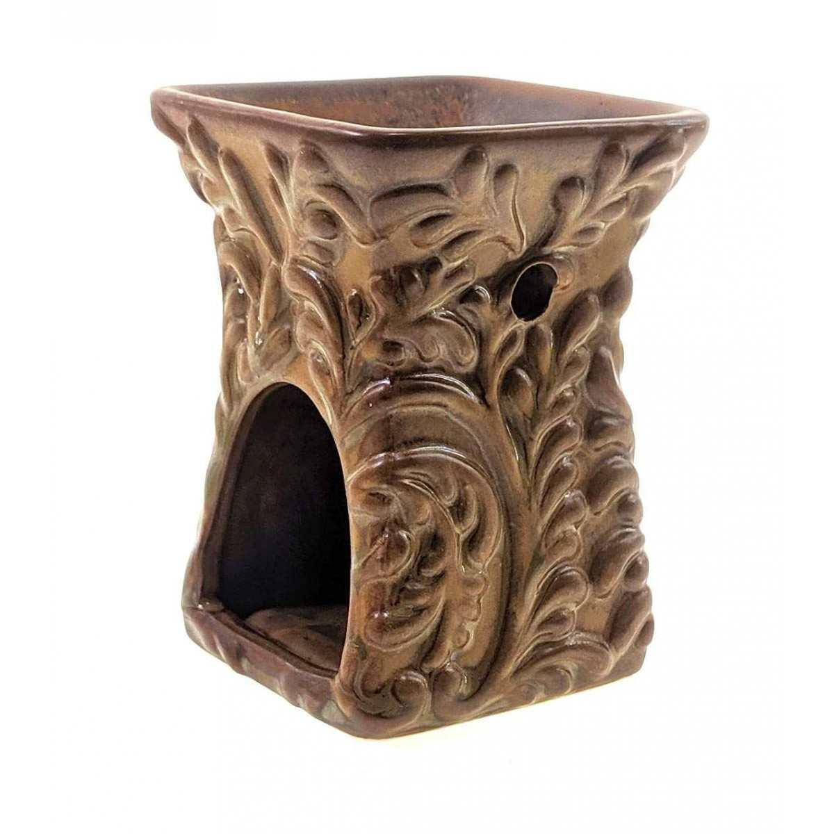 

Аромалампа керамическая коричневая матовая (10,5х8х8 см), Коричневый