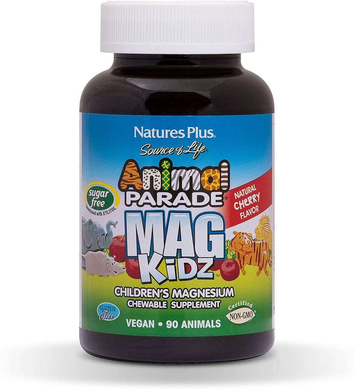 

Детский магний Nature's Plus MagKidz Animal Parade 90 таблеток со вкусом вишни