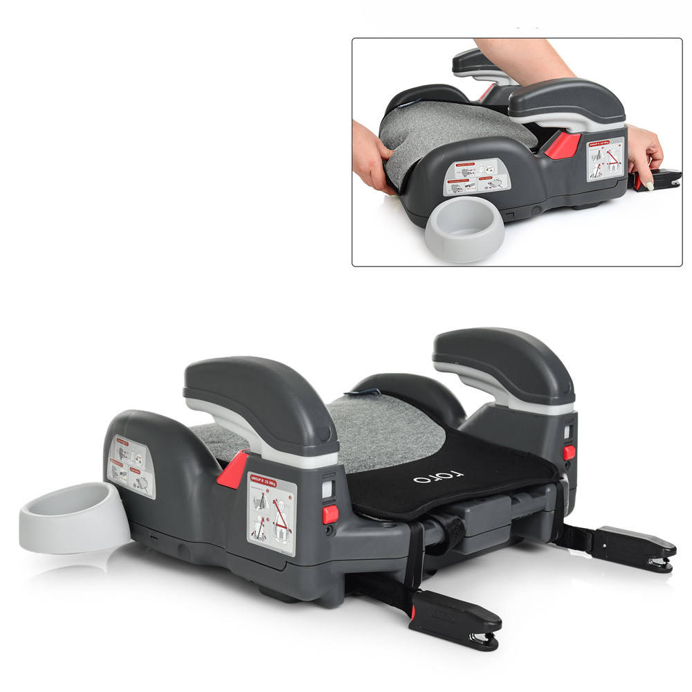 

Детское автокресло-бустер El Camino ME 1144 RORO ISOFIX DARK GRAY, Серый