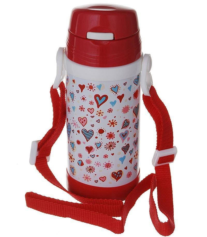 

Детский термос А-плюс Fl-1776 с трубочкой красный, 320 мл