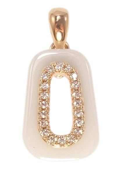 

Кулон ХР Позолота РО "Фигурная подвеска из белой керамики с цирконием"