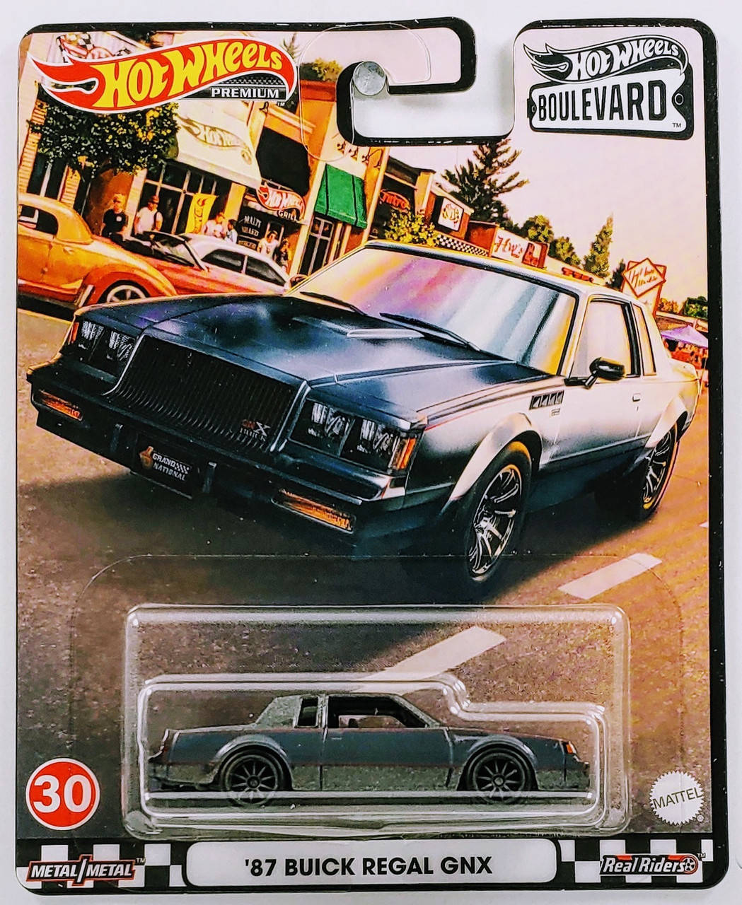 

Машинка Hot Wheels Premium - '87 Buick Regal GNX - 2021 Boulevard #30 - Car Culture - Real Riders. Mattel