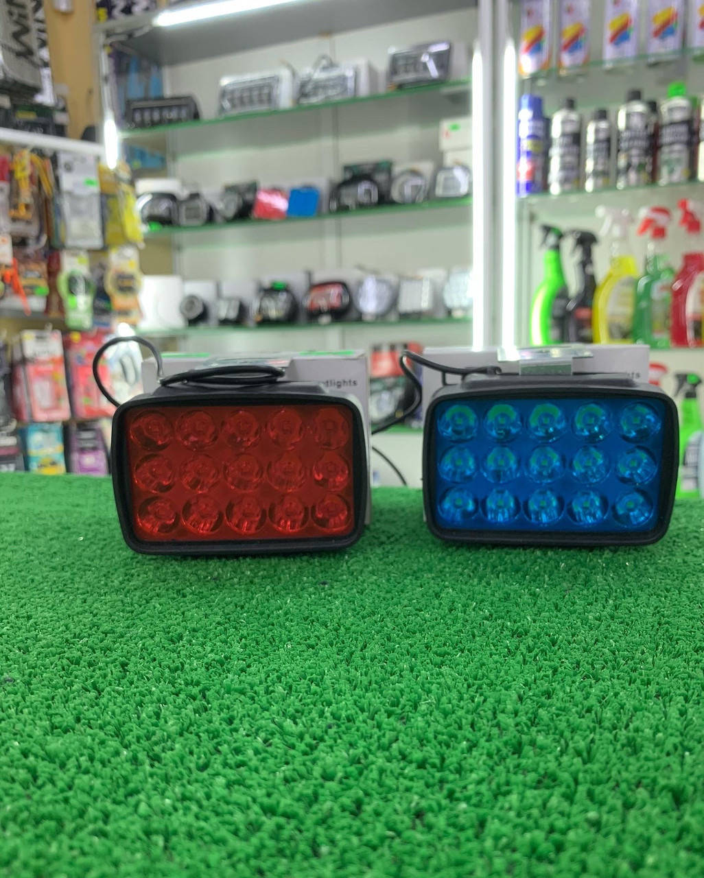 

Светодиодные 15 Led стробоскопы 2х панельные КРАСНО-СИНИЕ