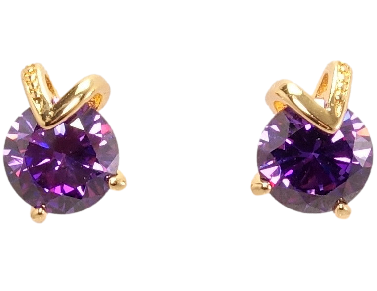 

Серьги Xuping Позолота 18K гвоздики "Сиреневые кристаллы в скрепке"