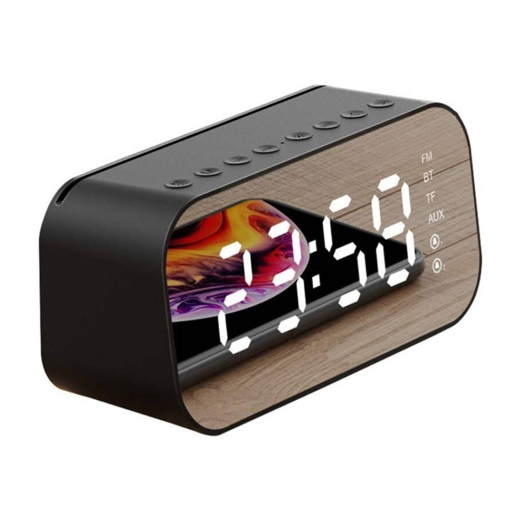 

Настольные электронные часы с Bluetooth колонкой и FM радио.
