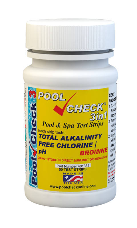 

Тест полоски для бассейна 3в1(США) Pool Check®