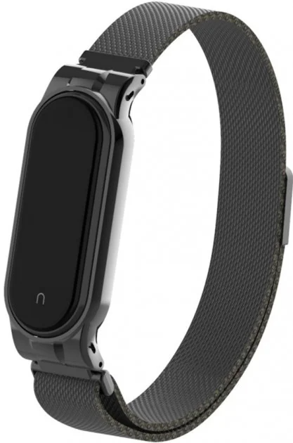 

Ремешок для фитнес-трекера Xiaomi Mi Band / Сяоми Ми Бенд 5/6 Миланская петля / Milanese Loop Черный