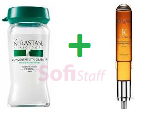 

Kerastase Коктель Fusio Dose Концентрат Vita-Ciment + бустер Nutrition + розпилювач