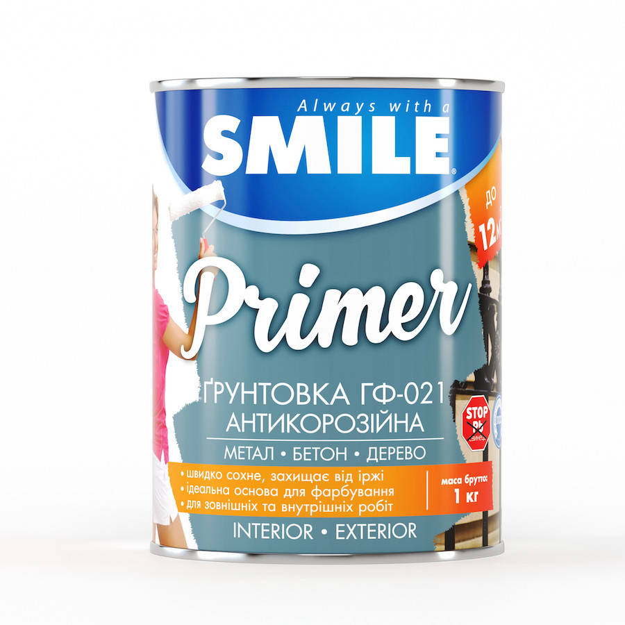 

Грунт алкідний SMILE ГФ-021 червоно-коричневий (2.8 кг), Коричневый