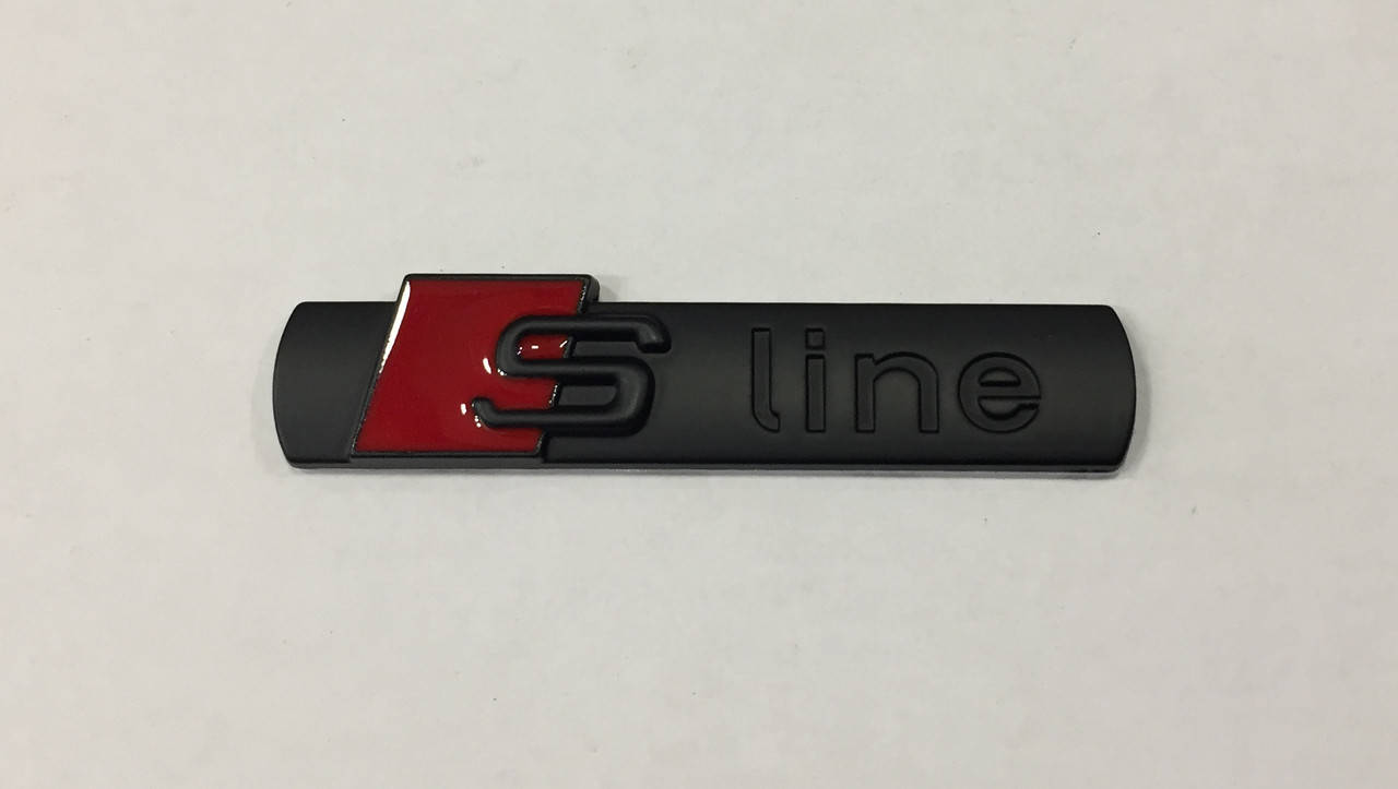 

Эмблема кузова Audi S-line Sline черная