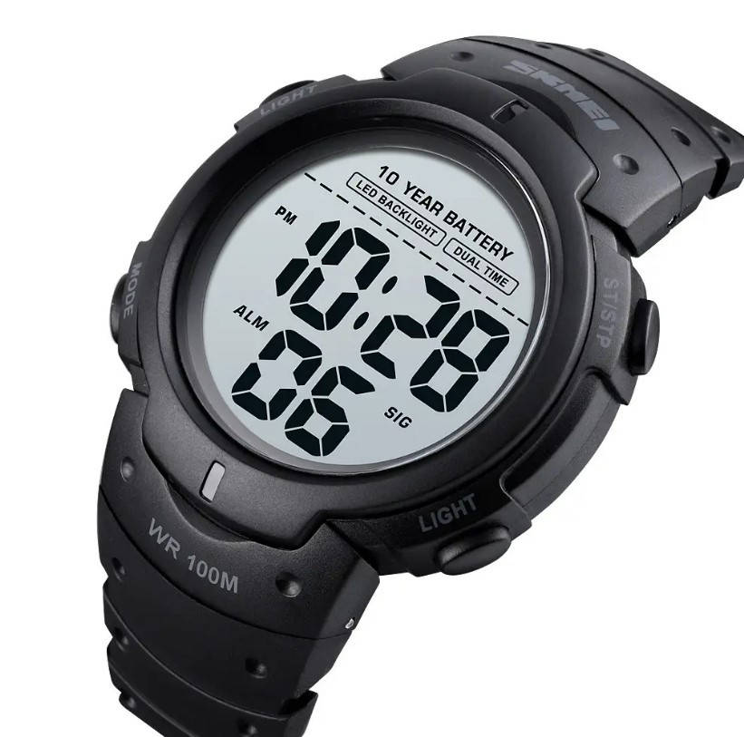 

Неубиваемые SKMEI 15-60 Black (10лет от батареи 100м водозащита)