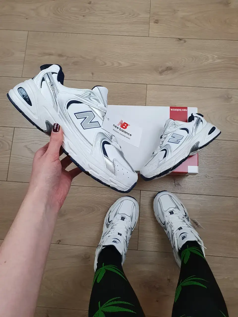 

Женские кроссовки New Balance 530 White Silver белые с серым/ Стильная женская обувь весна Нью Баланс 530, Белый