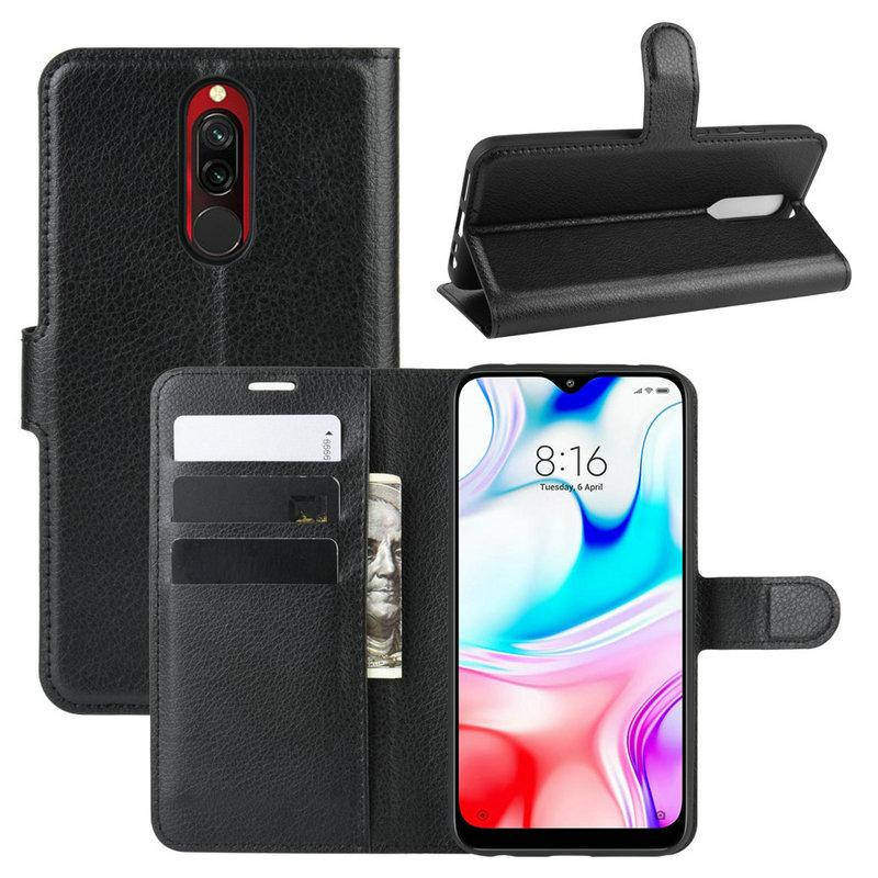 

Чехол-книжка Litchie Wallet для Xiaomi Redmi 8 Black, Черный