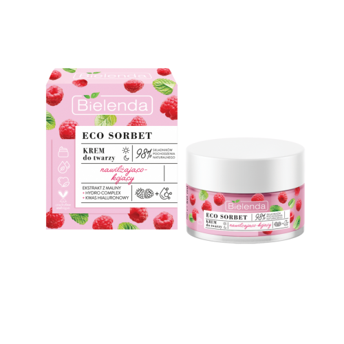 

Крем увлажняющий и успокаивающий Bielenda ECO SORBET Малина, 50 мл