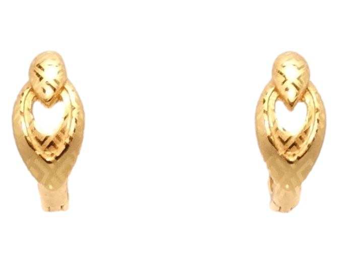 

Серьги Xuping Позолота 18K колечки "Декоративные с узором напылением"